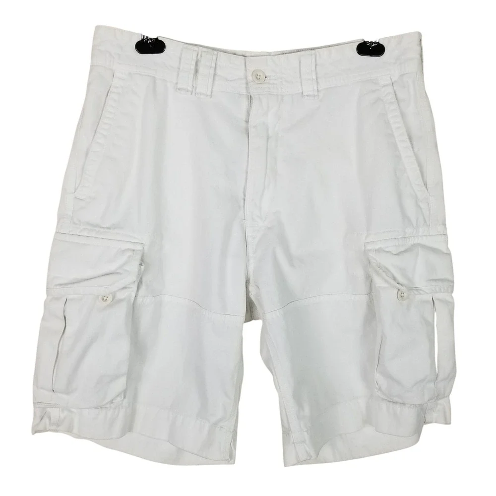 Polo Ralph Lauren Cargo Shorts Mens 34 White Classic Chino Cotton Multi Pocket